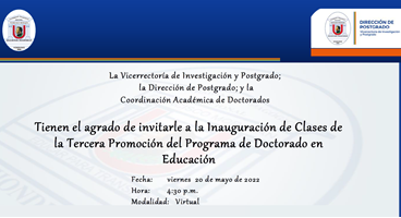 Inauguración de la 3ra promoción del Doctorado en Educación